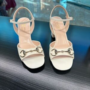 Gucci Cream Women's Heeled Sandals